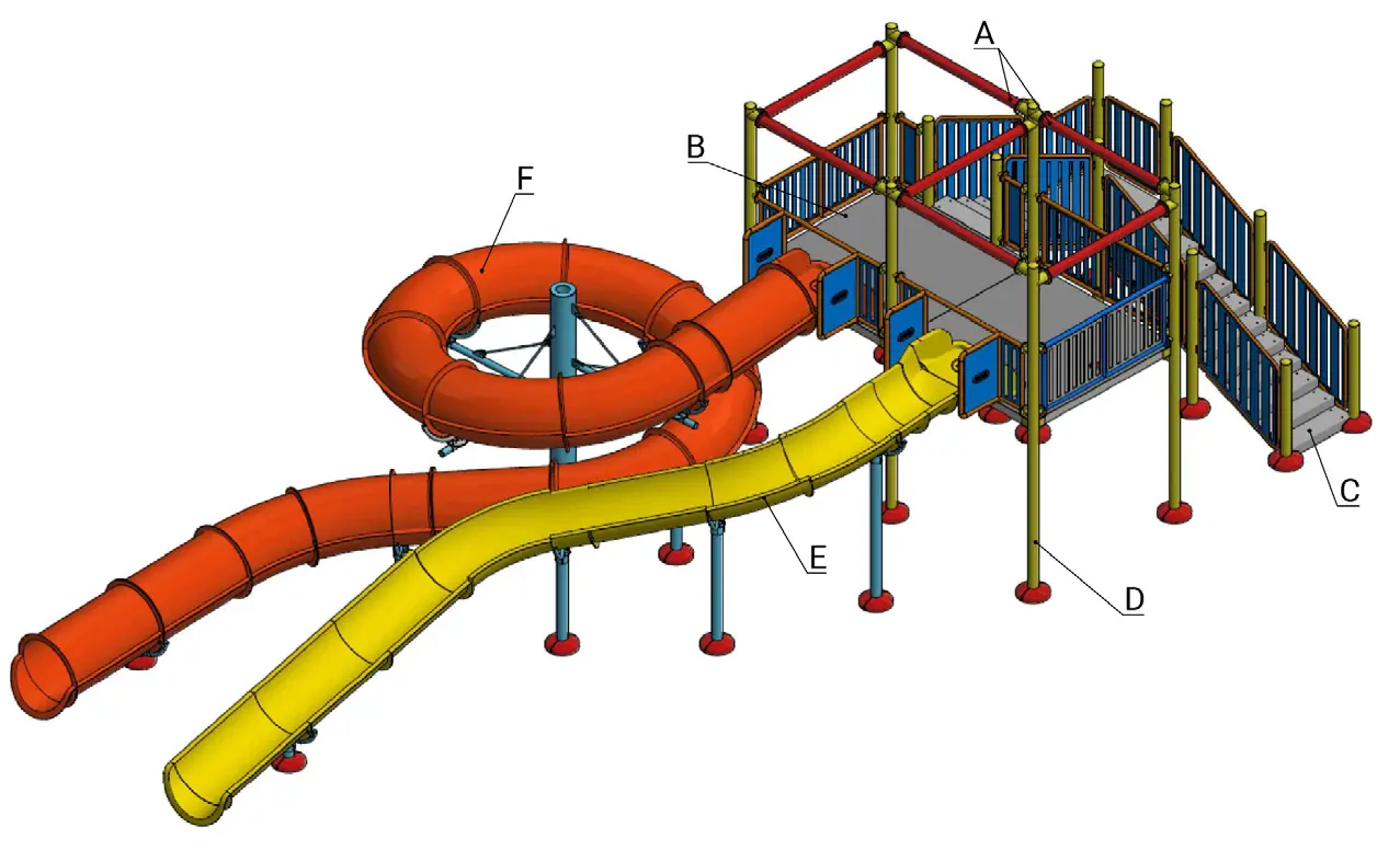 N°2 torri con n°2 scivoli