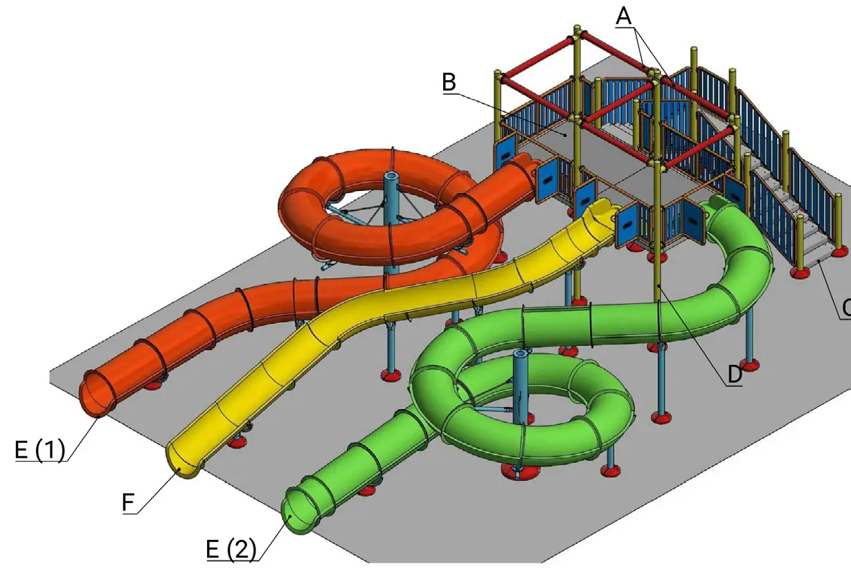 N°2 torri con n°3 scivoli