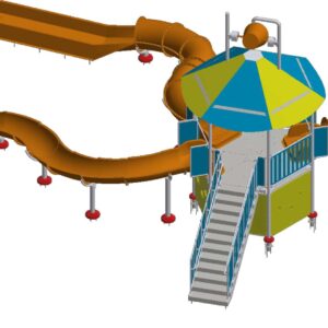 BASIC SLIDE FUN - castello interattivo per piscine ad uso pubblico CEMI Components - CEMI Network
